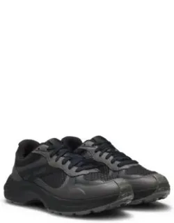 Trainers With Mesh And Faux Leather