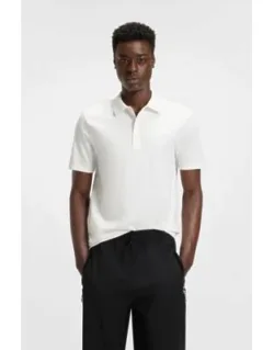 Mercerised-cotton Slim-fit Polo Shirt With Four-button Placket