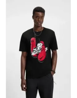 Boxing Artwork T-shirt In Cotton Jersey