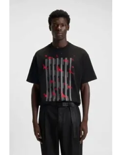 Bird-artwork T-shirt In Cotton Jersey