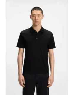 Mercerised-cotton Slim-fit Polo Shirt With Four-button Placket