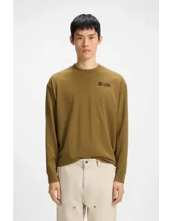 Cotton-jersey T-shirt With Puff-print Logos