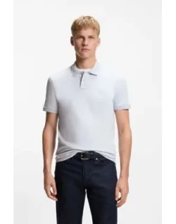 Logo-patch Slim-fit Polo Shirt In Stretch Cotton