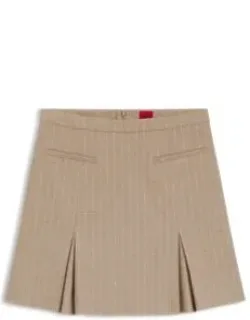 Mini Skirt In Pinstripe Flannel