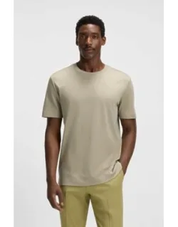 Regular-fit T-shirt In Mercerised Cotton And Silk