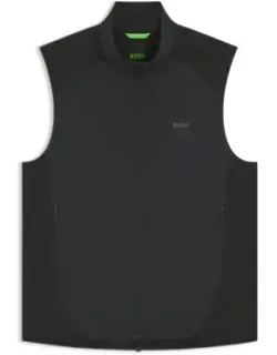 Water-repellent Golf Vest With Decorative Reflective Details