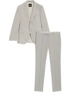 Micro-patterned Slim-fit Suit In Virgin Wool And Silk