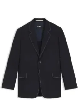 Relaxed-fit Jacket With Contrast Stitching