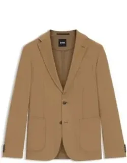 Machine-washable Slim-fit Jacket In Stretch Fabric
