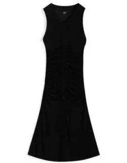 Gathered-front Dress In Matte Jersey