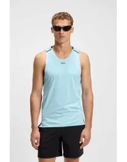 Active Mesh-jersey Tank Top With Decorative Reflective Details