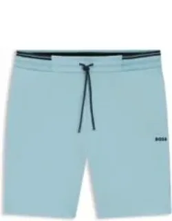 Stripe-detail Shorts In A Cotton Blend