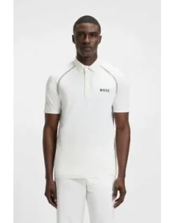 Active Signature-stripe Polo Shirt With Odour Control