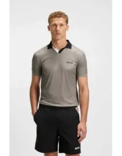 Active Colour-blocked Slim-fit Polo Shirt In Ripstop Fabric