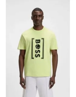 Interlock Cotton T-shirt With Mesh-print Artwork