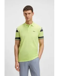 Block-stripe Polo Shirt In Cotton Piqué