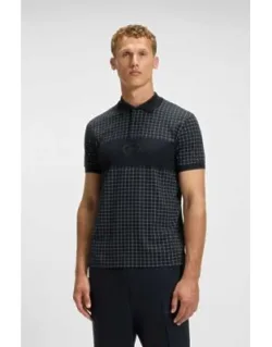 Check-print Polo Shirt In Pima Cotton
