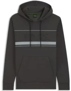 Stripe-detail Hoodie In A Cotton Blend