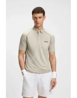 Active Signature-stripe Polo Shirt With Odour Control