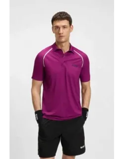 Active Signature-stripe Polo Shirt With Odour Control