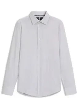 Striped Slim-fit Shirt In Performance-stretch Fabric