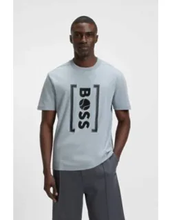Interlock Cotton T-shirt With Mesh-print Artwork