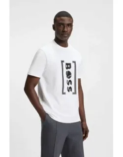 Interlock Cotton T-shirt With Mesh-print Artwork