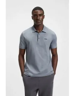Check-jacquard Polo Shirt In Cotton