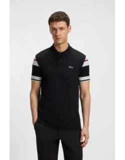 Block-stripe Polo Shirt In Cotton Piqué