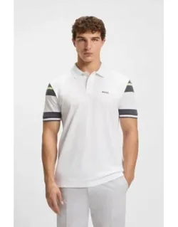 Block-stripe Polo Shirt In Cotton Piqué