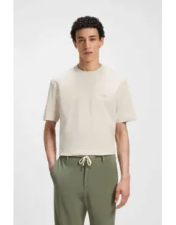 Mercerised Cotton T-shirt With Double B Monogram