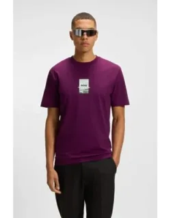 Photo-print T-shirt In Stretch Cotton