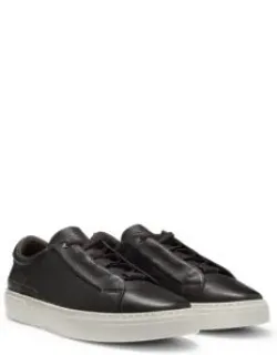 Leather Trainers With Hidden Laces
