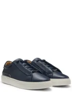 Suede-backtab Trainers In Leather