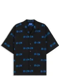 Logo-print Relaxed-fit Shirt In Cotton Poplin