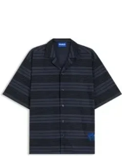 Striped Relaxed-fit Shirt In Cotton Poplin