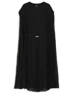 Belted Dress In Crinkle Chiffon