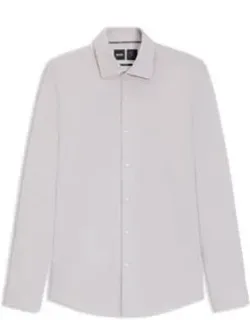 Patterned Slim-fit Shirt In Cotton-blend Jersey