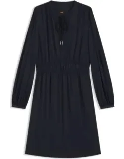 Gathered-detail Mini Dress In Crinkle Satin