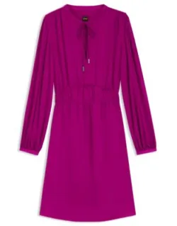 Gathered-detail Mini Dress In Crinkle Satin