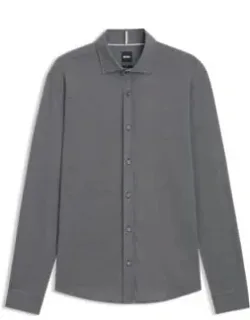 Slim-fit Shirt In Cotton-blend Jacquard