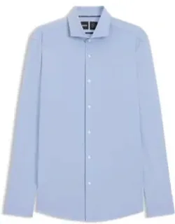 Slim-fit Shirt In Structured Performance-stretch Jersey