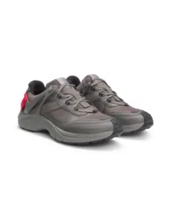 Trainers In Faux Suede And Textured Canvas
