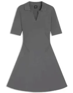 Knitted Dress With Skipper Collar