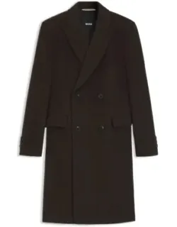Alpaca-blend Coat With Double-breasted Front