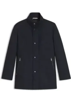 Packable Hood Coat In A Wool Blend
