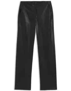 Straight-leg Trousers In Faux Leather