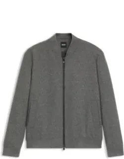 Brushed Slim-fit Jacket In Stretch Flannel