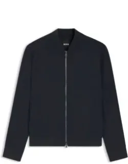 Brushed Slim-fit Jacket In Stretch Flannel