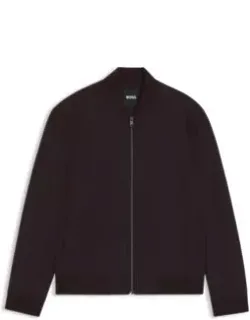 Brushed Slim-fit Jacket In Stretch Flannel